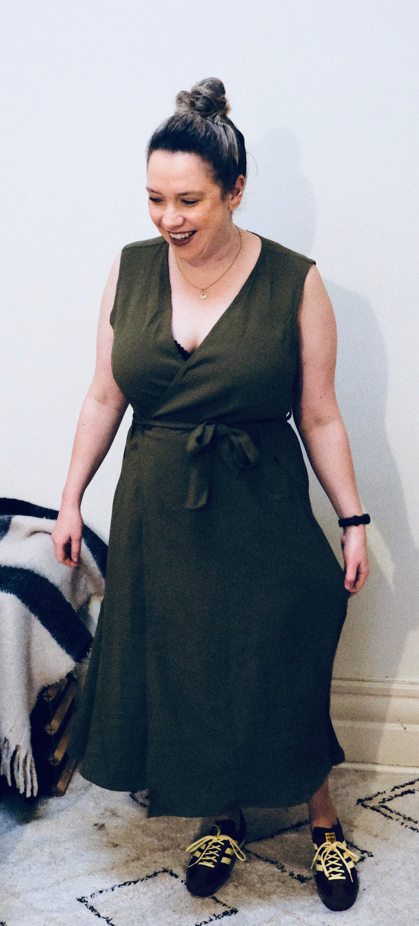 MARIGOLD Wrap Dress > OLIVE