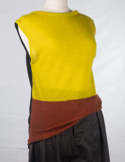 YUZU / RUST SILK MOHAIR VEST