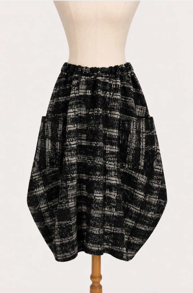 CAPE WOOL SKIRT
